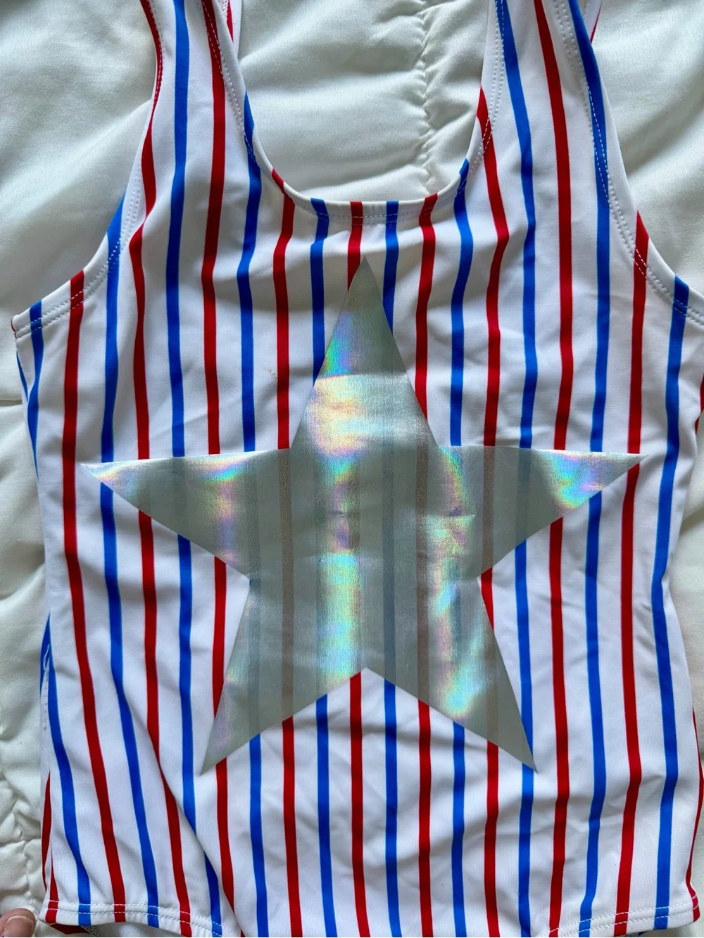 GAP Kids Striped One-Piece Swimsuit - Red, Blue & White
